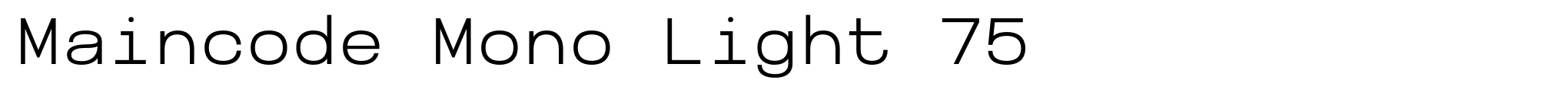Maincode Mono Light 75 image